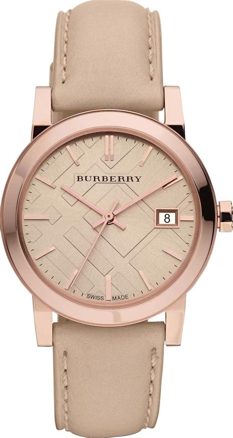 burberry ladies leather strap watches|burberry watch men's leather strap.